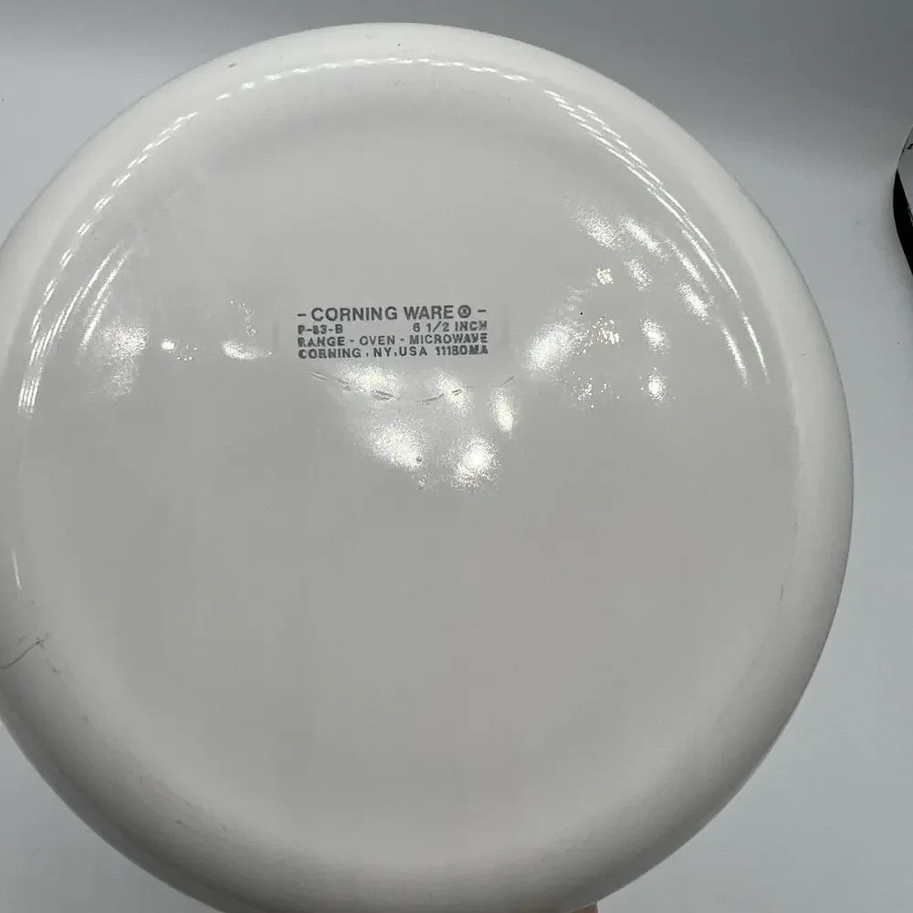 Vintage CorningWare F-83-B 6.5” Skillet Frying Pan Floral Butterfly Pattern